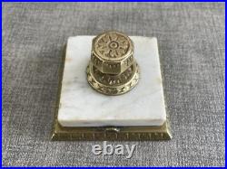 Élégant presse-papiers français ancien Marbre et bronze Début XIXe siècle