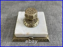 Élégant presse-papiers français ancien Marbre et bronze Début XIXe siècle