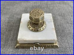 Élégant presse-papiers français ancien Marbre et bronze Début XIXe siècle