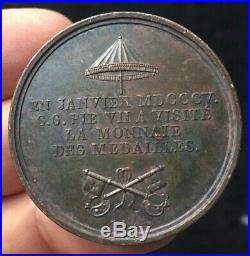 Empire Napoleon Ier Médaille Le Pape visite la Monnaie des médailles 1805