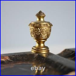 Encrier Ancien Marbre Bronze Doré Europe XIXe-XXe Siècle Original