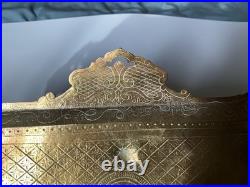 Encrier Napoléon III en bronze XIX eme siècle avec monogramme et date dessous