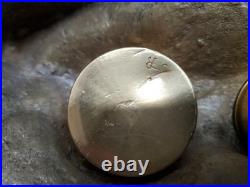 Encrier ancien en bronze doré style rococo XIXe siècle 1K400 Marquage J-R