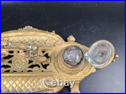 Encrier en bronze doré dans le goût rocaille XIXe siècle