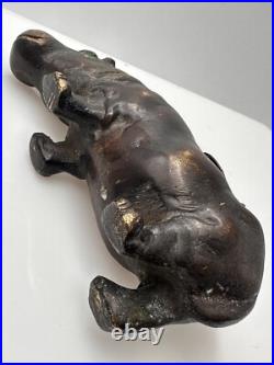 Encrier en bronze époque XIXe siècle Chine ou Japon Hippopotame Encrier en bronze époque XIXe siècle Chine ou Japon Hippopotame