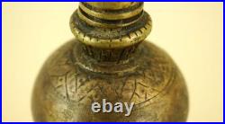 Encrier indien ancien en forme de pagode, bronze doré, Inde, XIXe siècle