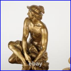 Encrier par Jean-Marie Pigalle Bronze Marbre France XIX Siècle