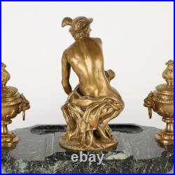 Encrier par Jean-Marie Pigalle Bronze Marbre France XIX Siècle