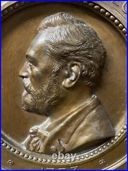 Énorme médaille bronze Architecte. Antonin LOUVIER 1888 Lyon. 7kg