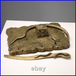 Ensemble de Bureau Art Nouveau Ancien Bronze XIXe-XXe Siècle Original