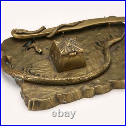Ensemble de Bureau Art Nouveau Ancien Bronze XIXe-XXe Siècle Original
