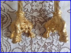 Ensemble de grand chandeliers d'église style néo-gothique du XIX e siècles