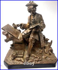 Époque XIXe siècle bronze doré figurant un artiste peintre