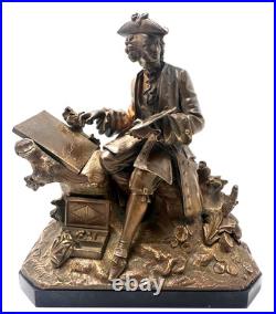 Époque XIXe siècle bronze doré figurant un artiste peintre