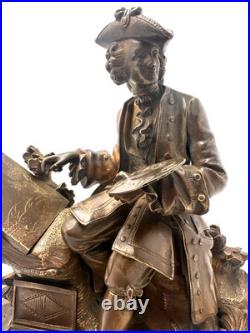 Époque XIXe siècle bronze doré figurant un artiste peintre