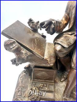 Époque XIXe siècle bronze doré figurant un artiste peintre