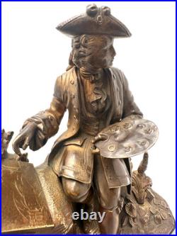 Époque XIXe siècle bronze doré figurant un artiste peintre
