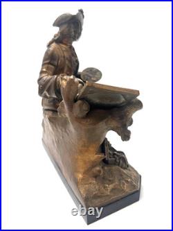 Époque XIXe siècle bronze doré figurant un artiste peintre
