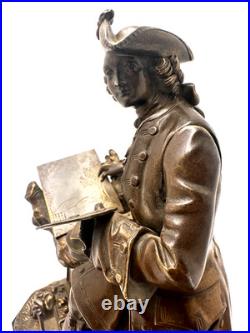Époque XIXe siècle bronze doré figurant un artiste peintre