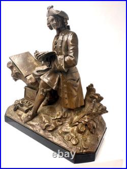 Époque XIXe siècle bronze doré figurant un artiste peintre