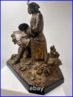 Époque XIXe siècle bronze doré figurant un artiste peintre