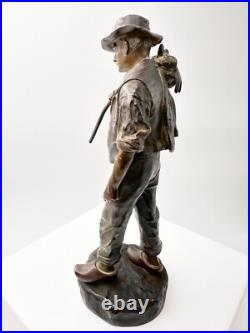 Époque XIXe siècle sculpture en bronze le retour des champs signé JEAN GARNIER