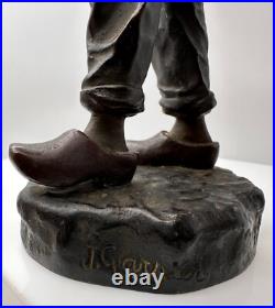 Époque XIXe siècle sculpture en bronze le retour des champs signé JEAN GARNIER