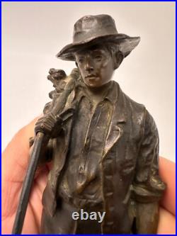 Époque XIXe siècle sculpture en bronze le retour des champs signé JEAN GARNIER