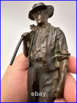 Époque XIXe siècle sculpture en bronze le retour des champs signé JEAN GARNIER