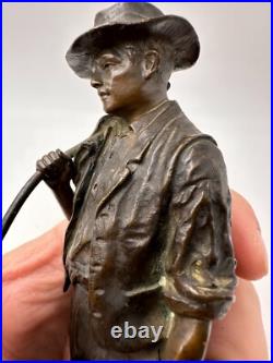 Époque XIXe siècle sculpture en bronze le retour des champs signé JEAN GARNIER