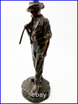 Époque XIXe siècle sculpture en bronze le retour des champs signé JEAN GARNIER