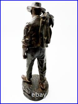 Époque XIXe siècle sculpture en bronze le retour des champs signé JEAN GARNIER