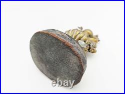 Époque XIXe siècle sujet en bronze doré aux deux dauphins néo-classique