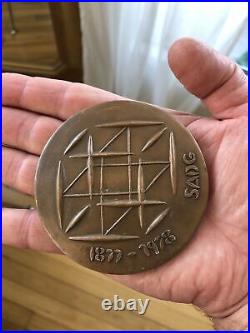 Etienne Hadju Gros Médaille Bronze 1877 1978 Sade Ville Paris La Seine