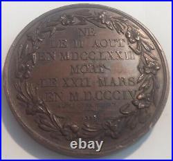 FRANCE Belle médaille XIXe Bourbon Condé Duc d'Enghien signée Puymaurin 1821