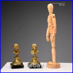 Figurines Anciennes Bronze Base en Marbre XIXe Siècle Originales