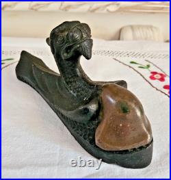 Fin XIX Siecle Presse Papier Chimere Baleine En Fonte Bronze Rd 423475 L 17.50