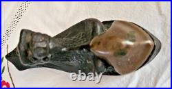 Fin XIX Siecle Presse Papier Chimere Baleine En Fonte Bronze Rd 423475 L 17.50