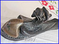 Fin XIX Siecle Presse Papier Chimere Baleine En Fonte Bronze Rd 423475 L 17.50