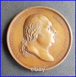 France Francia French Medal Medaille De Louis XVIII De 1823