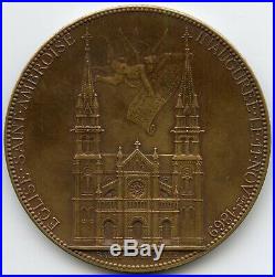 France médaille 1869 V Chaplain Ville de Paris Saint Ambroise 173 g 72 mm RR-
