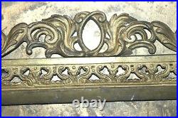 Fronton barre bronze devant de cheminée XIX siècle décoratif à détourner