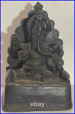Ganesh ancien en bronze Inde du Sud Karnataka XIXe siècle Cire perdue Hindouisme