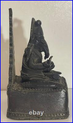 Ganesh ancien en bronze Inde du Sud Karnataka XIXe siècle Cire perdue Hindouisme