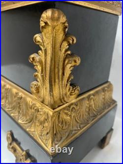 Garniture de cheminée Napoléon III en bronze et marbre XIX siècle
