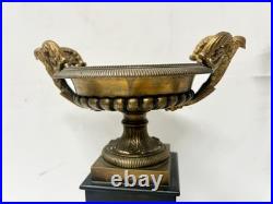 Garniture de cheminée Napoléon III en bronze et marbre XIX siècle