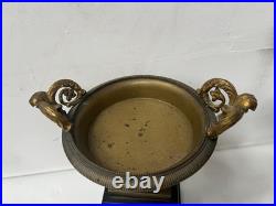 Garniture de cheminée Napoléon III en bronze et marbre XIX siècle