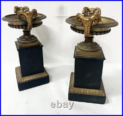 Garniture de cheminée Napoléon III en bronze et marbre XIX siècle