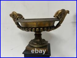 Garniture de cheminée Napoléon III en bronze et marbre XIX siècle