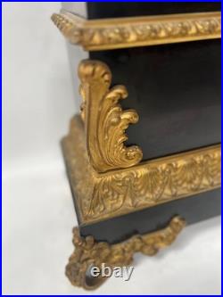 Garniture de cheminée Napoléon III en bronze et marbre XIX siècle